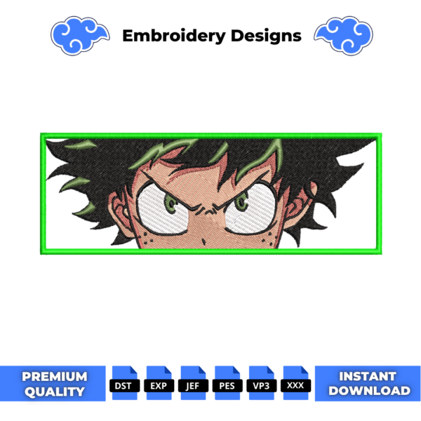 Deku Midoriya Eyes Embroidery Design