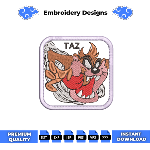 Devil Taz Cap Embroidery Design