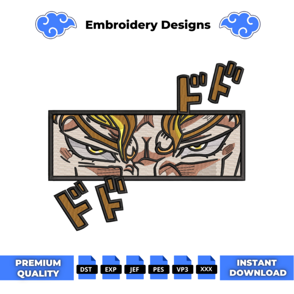 Dio Brando Eyes Embroidery Design