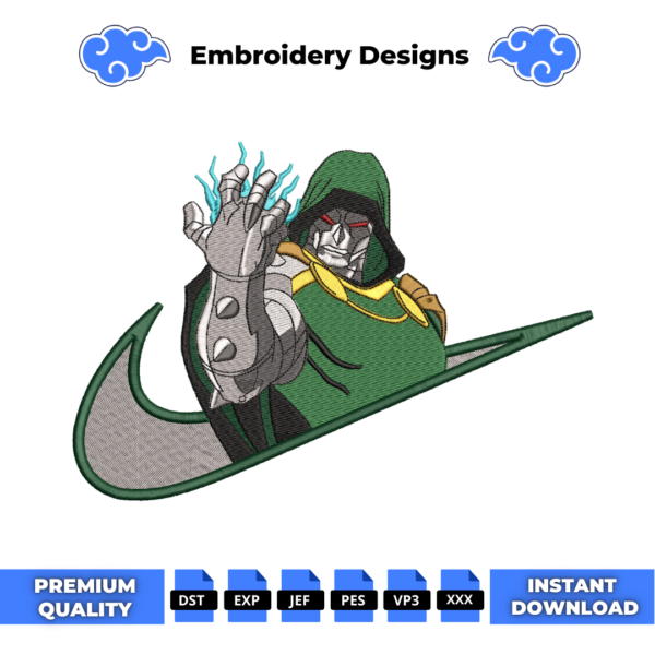 Dr Doom Embroidery Design