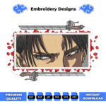 Epic Levi Eyes Sword Embroidery Design