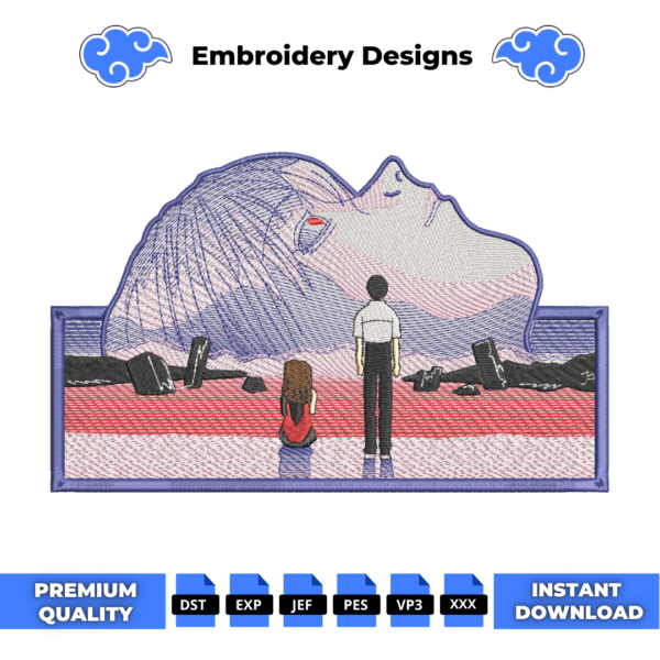 Evangelion Anime Embroidery Design