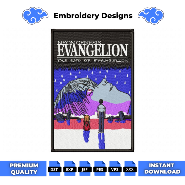 Evangelion Boxed Embroidery Design