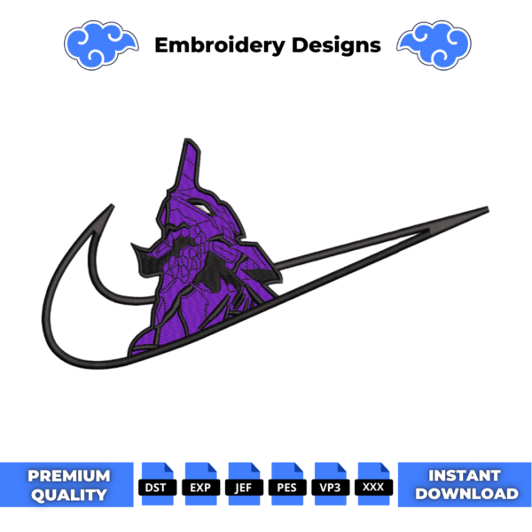 Evangelion Swoosh Embroidery Design