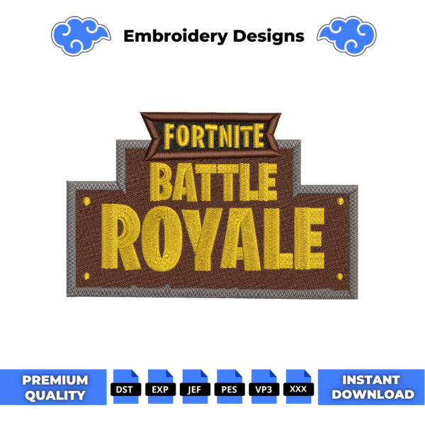 Fortnite Battle Royale Embroidery Design
