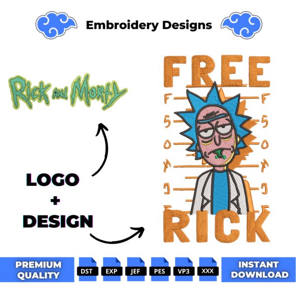 Free Rick and Logo Embroidery Design