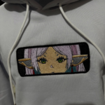 Frieren Eyes Embroidery Design stitched by a customer