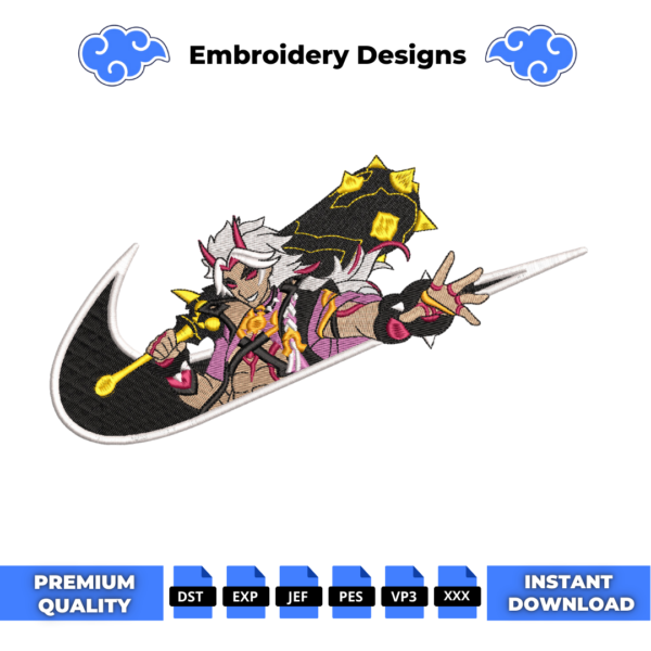 Genshin Impact Itto Embroidery Design