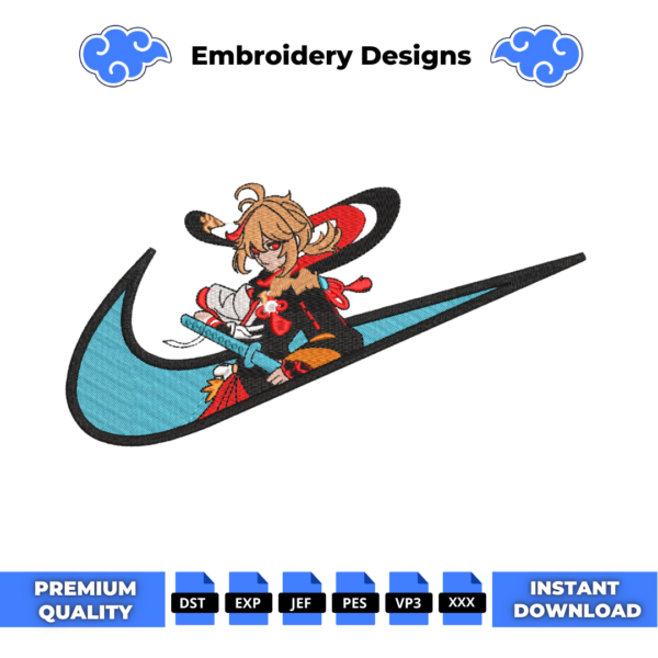 Genshin Impact Kazuha Embroidery Design