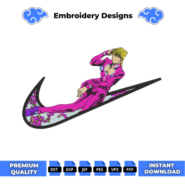 Giorno Giovanna Embroidery Design