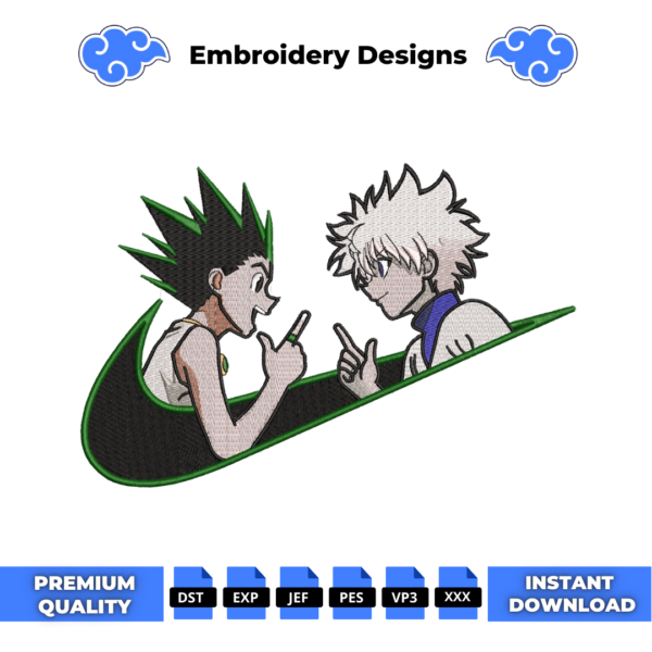 Gon and Killua Embroidery Design
