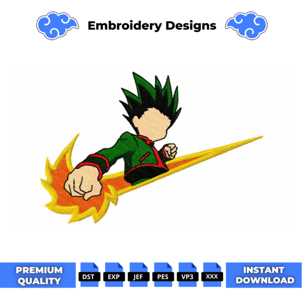 Gon Anime Embroidery Design
