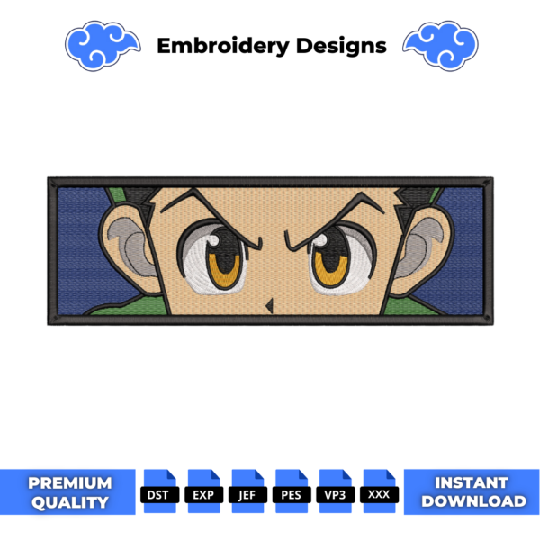 Gon Eyes Embroidery Design