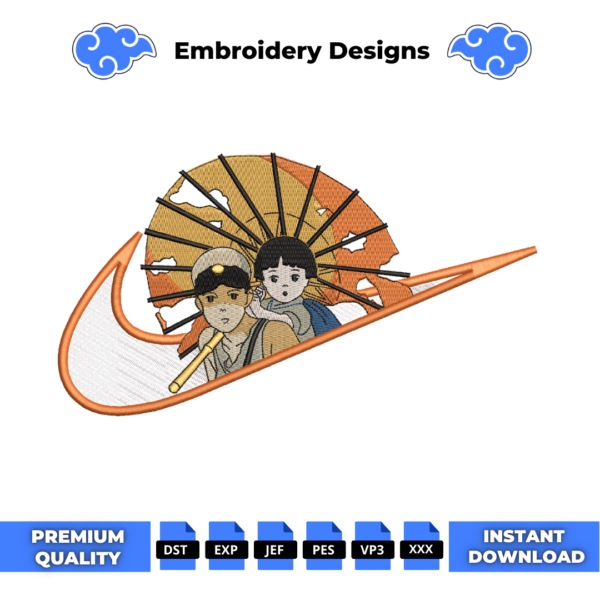 Grave of the Fireflies Embroidery Design