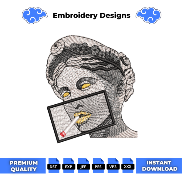 Greek Smoke Embroidery Design