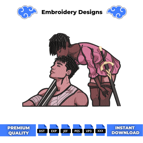 Guts and Casca Embroidery Design