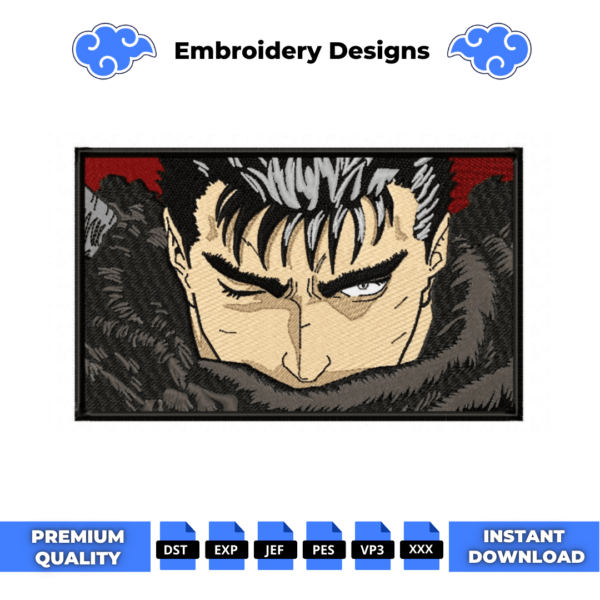 Guts Berserk Boxed Embroidery Design