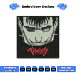 Guts Berserk Embroidery Design