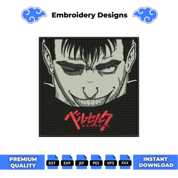 Guts Berserk Embroidery Design