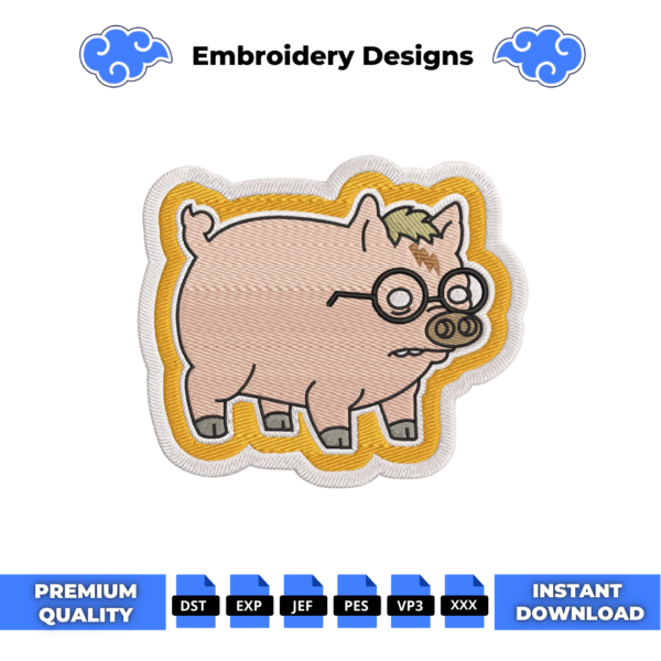 Harry Plopper Embroidery Design