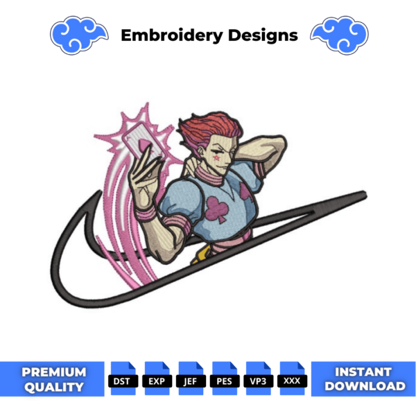 Hisoka Anime Embroidery Design