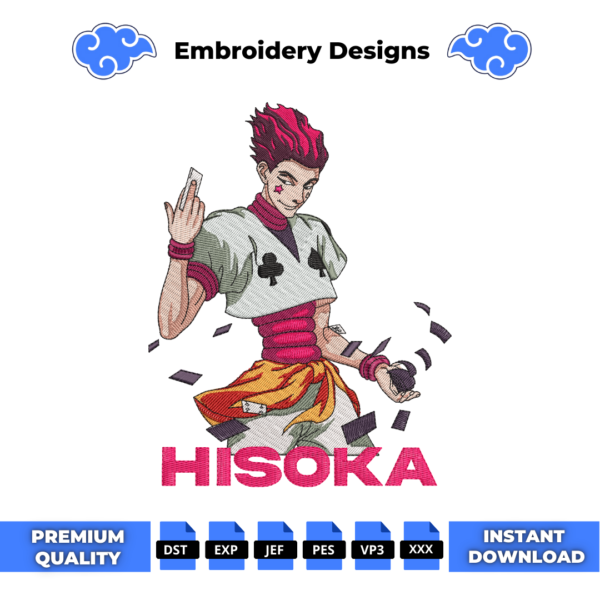 Hisoka V3 Anime Embroidery Design