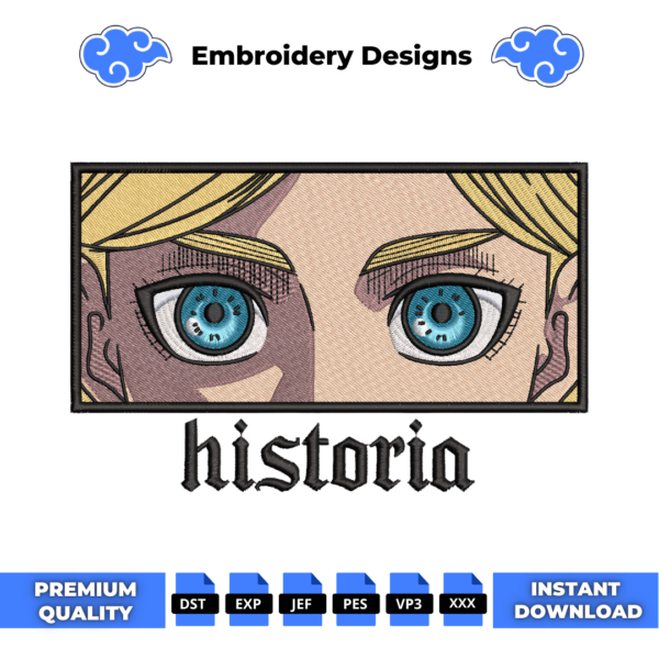 Historia Eyes Embroidery Design
