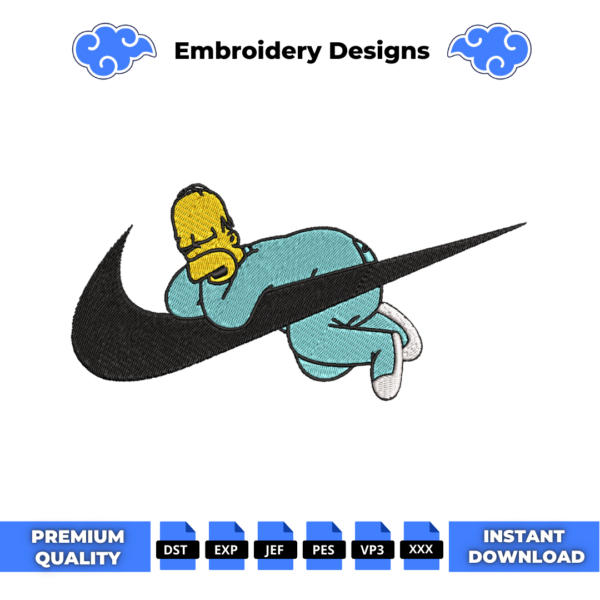 Homer Simpson Embroidery Design