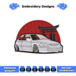 Honda Civic Embroidery Design