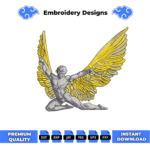 Icarus Wings Embroidery Design