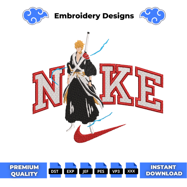 Ichigo Bleach Embroidery Design