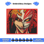 Ichigo Hollow Boxed Embroidery Design