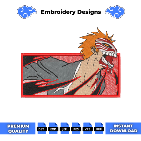 Ichigo Kurosaki Boxed Embroidery Design