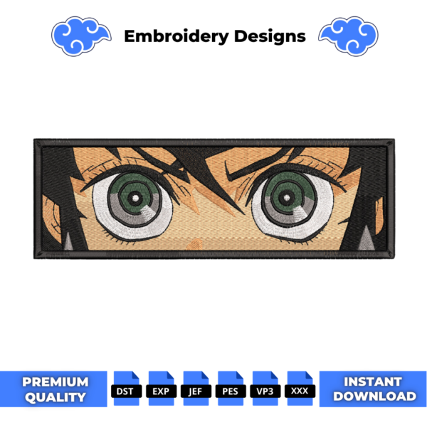 Inosuke Eyes without Mask Embroidery Design