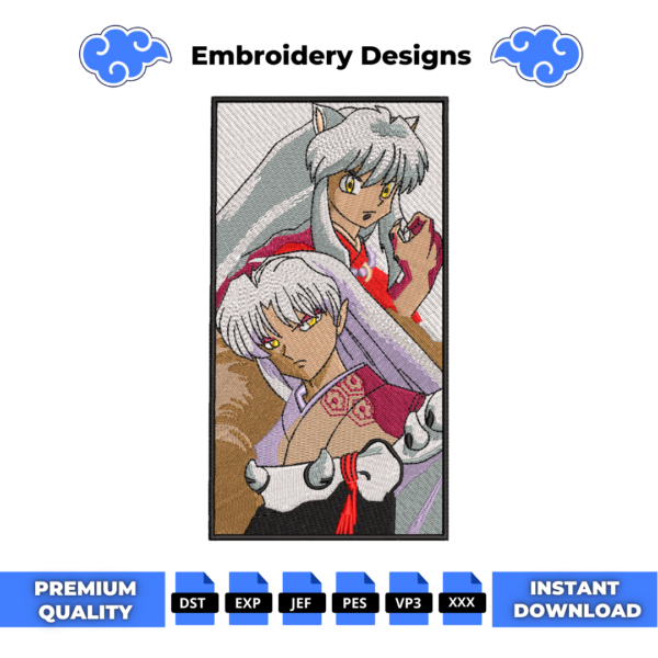 Inuyasha Vertical Embroidery Design