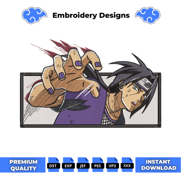 Itachi Naruto Embroidery Design