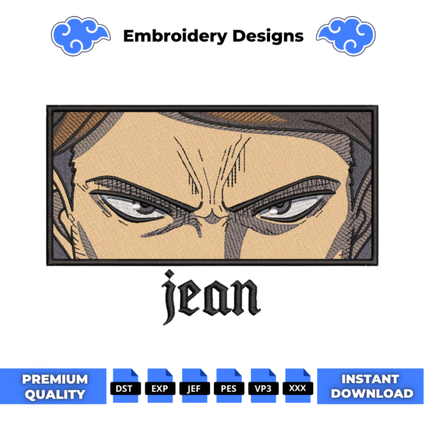 Jean Eyes Embroidery Design