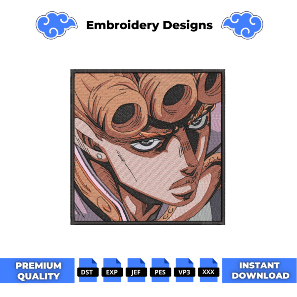 Jojo’s Bizarre Adventure Anime Embroidery Design