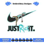 Just Rick It Embroidery Design