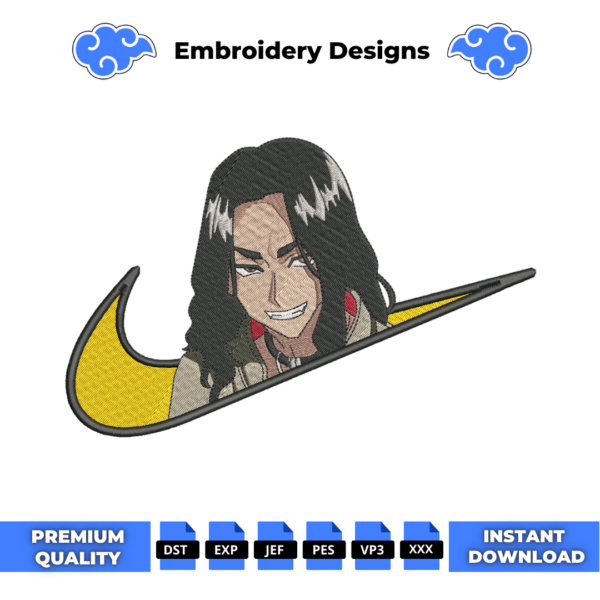 Keisuke Swoosh Embroidery Design