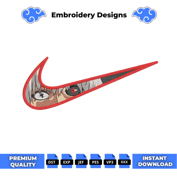 Ken Kaneki Eyes Swoosh Embroidery Design
