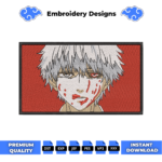 Ken Kaneki Tokyo Ghoul Embroidery Design