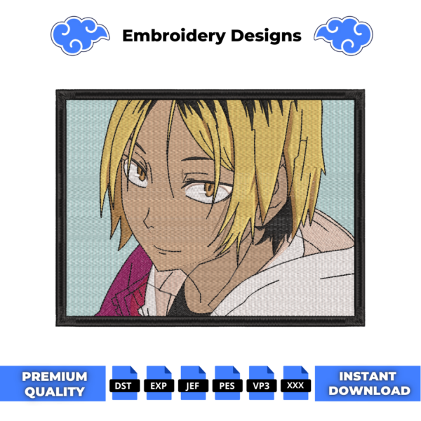 Kenma Kozume Embroidery Design