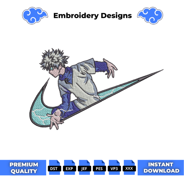 Killua Anime Embroidery Design