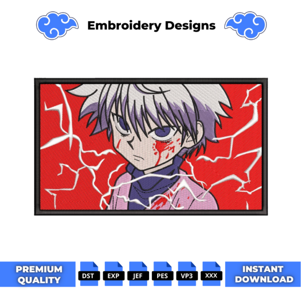 Killua Boxed Embroidery Design