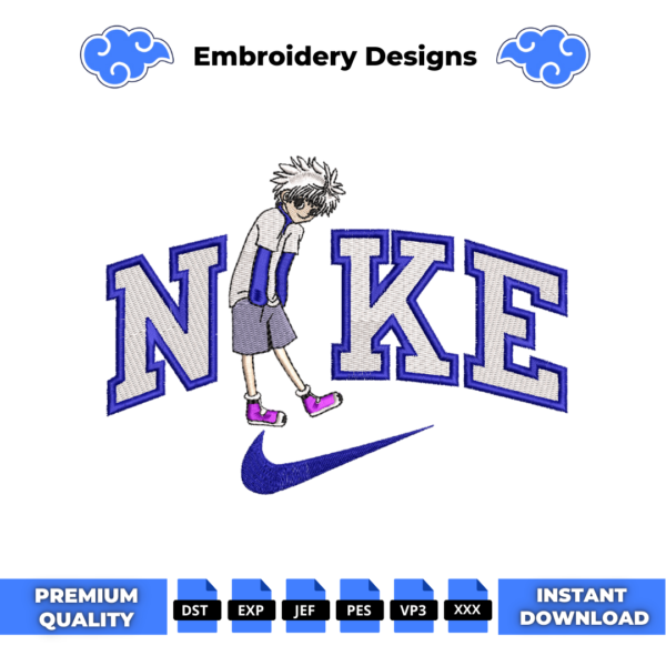 Killua HxH Embroidery Design
