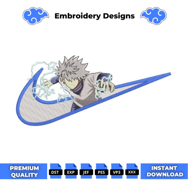 Killua Swoosh Embroidery Design