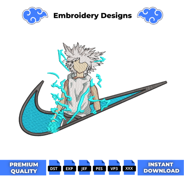 Killua Zoldyck Swoosh Embroidery Design