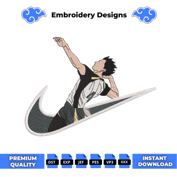 Kotaro Bokuto Embroidery Design