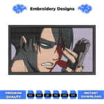 Levi Ackerman Boxed Embroidery Design